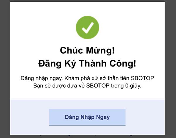 tạo tài khoản sbobet